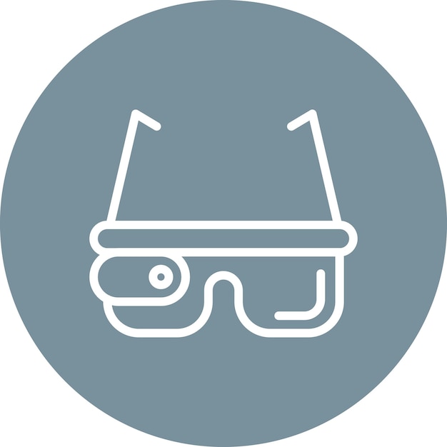 Vector ilustración del icono vectorial de smart glasses del conjunto de iconos de tecnología