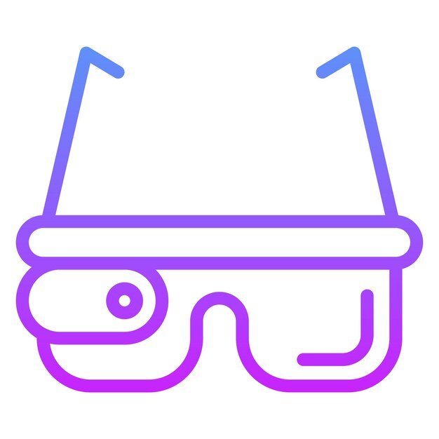 Ilustración del icono vectorial de Smart Glasses del conjunto de iconos de tecnología