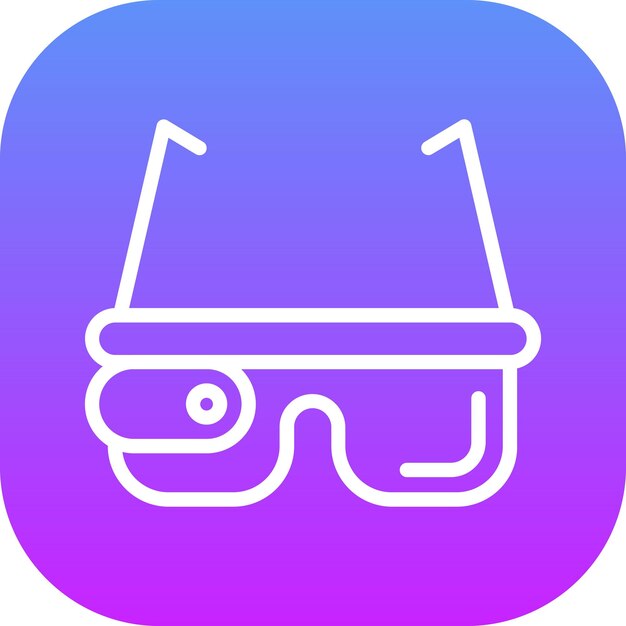 Ilustración del icono vectorial de Smart Glasses del conjunto de iconos de tecnología