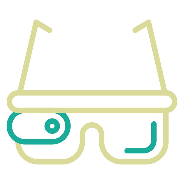 Ilustración del icono vectorial de Smart Glasses del conjunto de iconos de tecnología