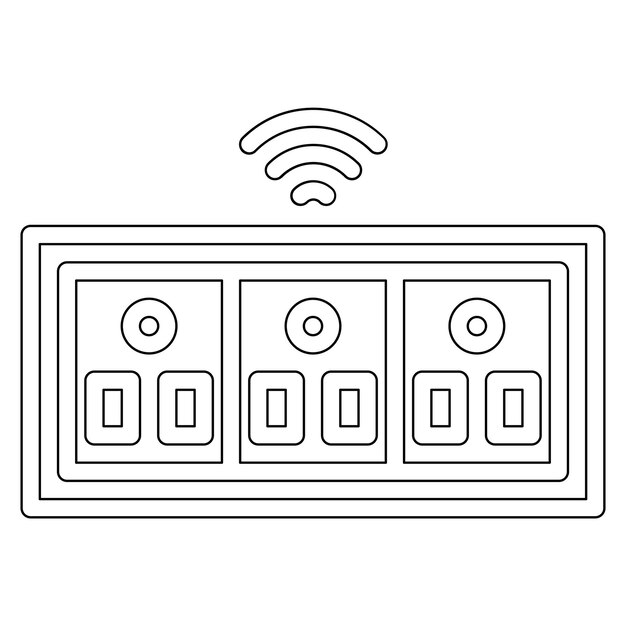 Ilustración del icono vectorial de Smart Socket del conjunto de iconos de Smart Home