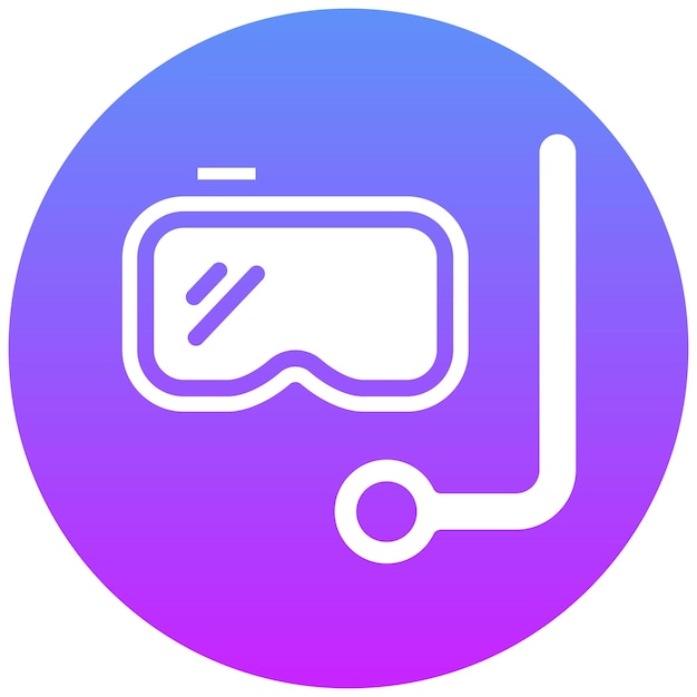 Ilustración del icono vectorial de Snorkel Mask del conjunto de iconos de Coastline
