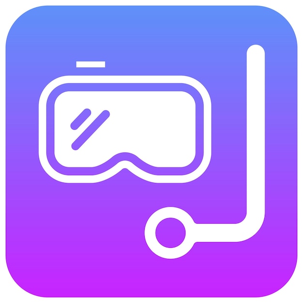 Ilustración del icono vectorial de Snorkel Mask del conjunto de iconos de Coastline