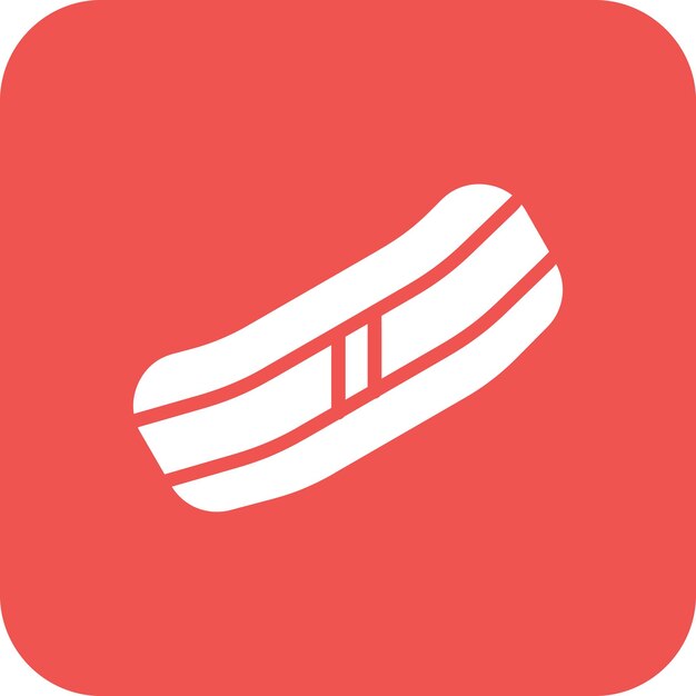 Ilustración del icono vectorial de snowboard del conjunto de iconos de invierno