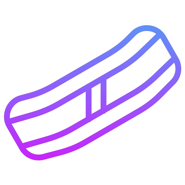 Ilustración del icono vectorial de snowboard del conjunto de iconos de invierno