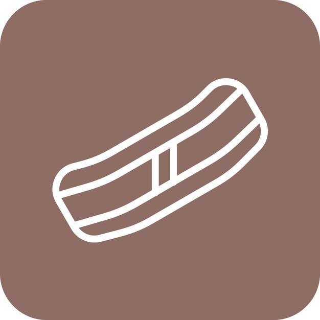 Ilustración del icono vectorial de snowboard del conjunto de iconos de invierno