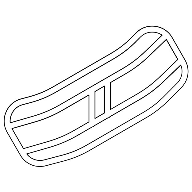 Ilustración del icono vectorial de snowboard del conjunto de iconos de invierno