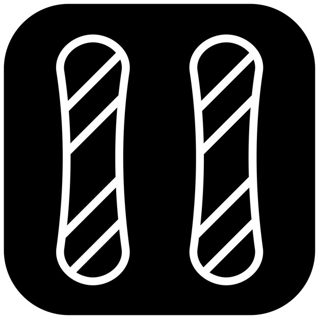 Ilustración del icono vectorial de snowboard del conjunto de iconos de Outdoor Fun