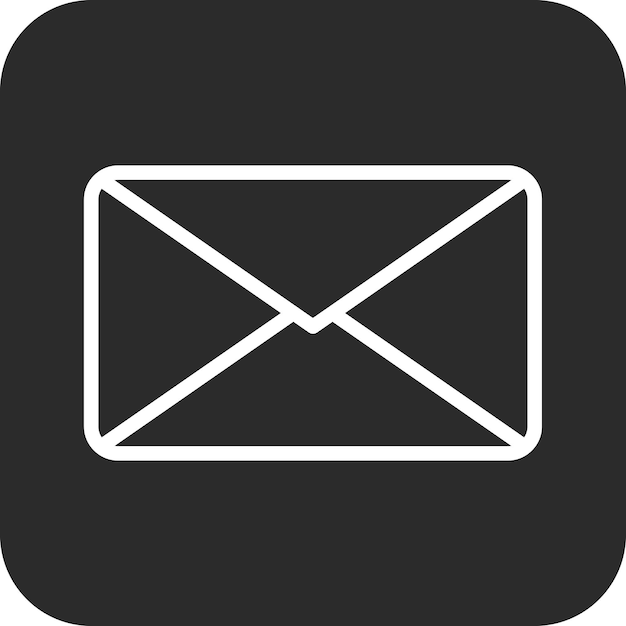 Ilustración del icono vectorial del sobre del conjunto de iconos de papelería de Office