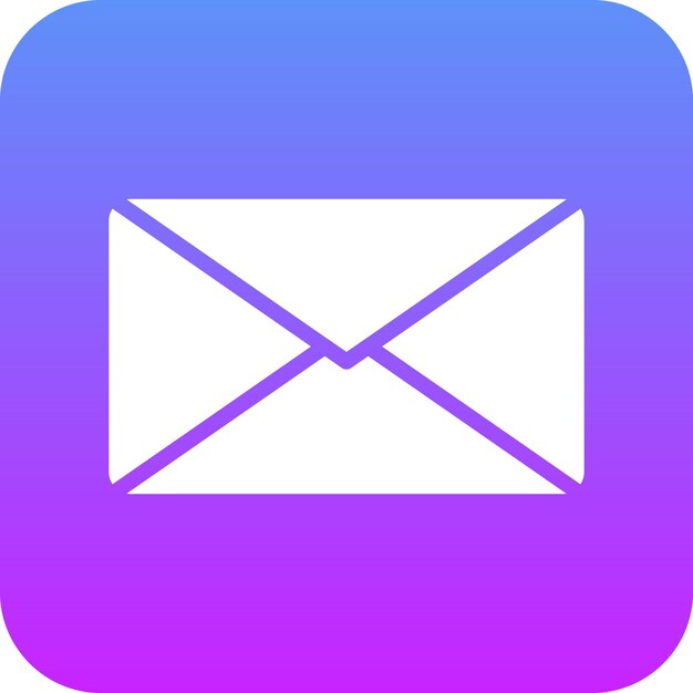 Ilustración del icono vectorial del sobre del conjunto de iconos de papelería de Office