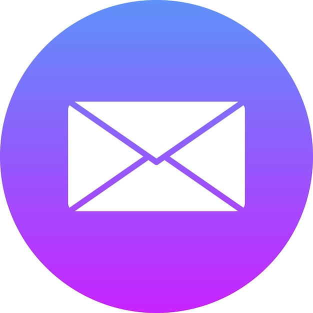 Ilustración del icono vectorial del sobre del conjunto de iconos de papelería de Office