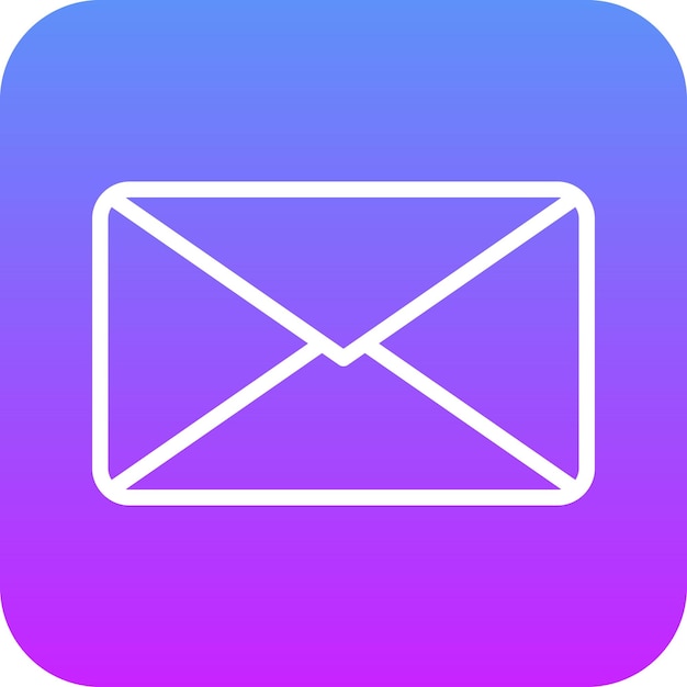 Ilustración del icono vectorial del sobre del conjunto de iconos de papelería de Office