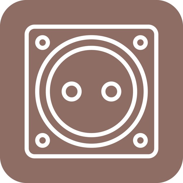 Ilustración del icono vectorial del socket del conjunto de iconos de herramientas de electricista