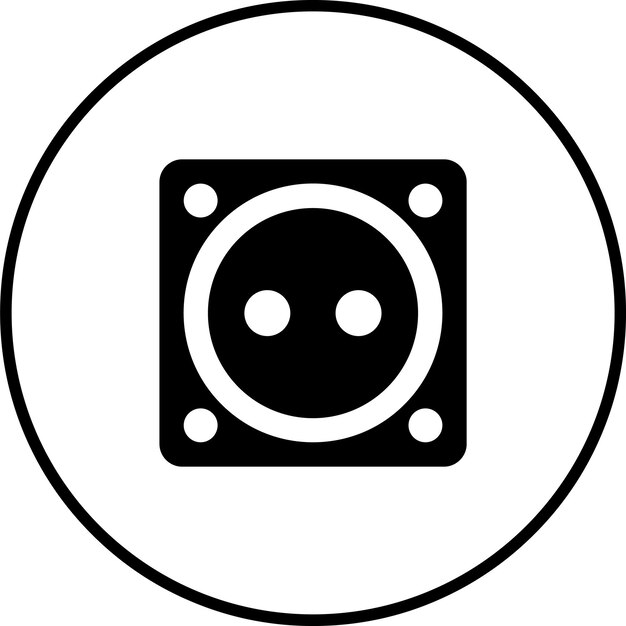 Ilustración del icono vectorial del socket del conjunto de iconos de herramientas de electricista