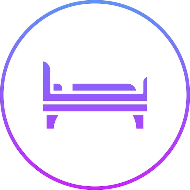 Vector ilustración del icono vectorial de una sola cama del conjunto de iconos interiores