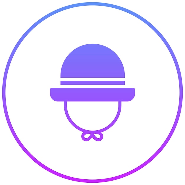 Ilustración del icono vectorial del sombrero agrícola del conjunto de iconos agrícolas