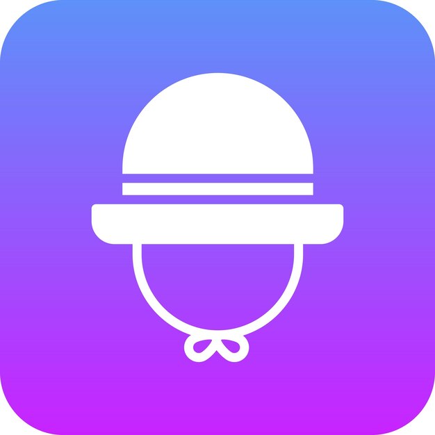 Ilustración del icono vectorial del sombrero agrícola del conjunto de iconos agrícolas