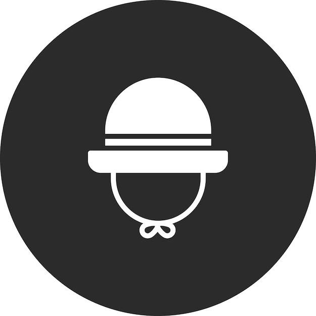 Ilustración del icono vectorial del sombrero agrícola del conjunto de iconos agrícolas