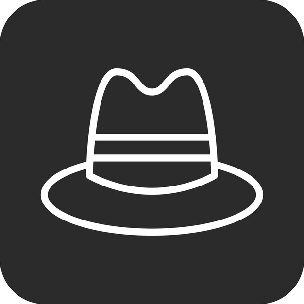 Ilustración del icono vectorial del sombrero del conjunto de iconos de ropa