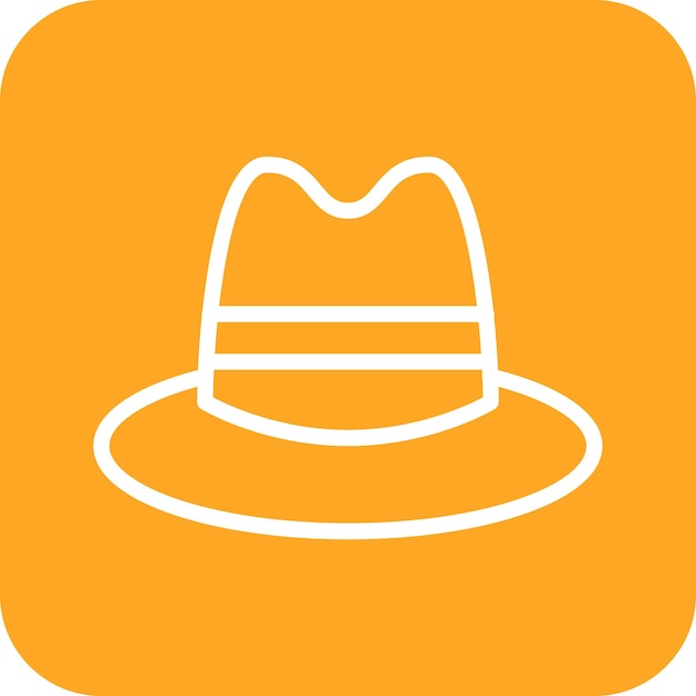 Ilustración del icono vectorial del sombrero del conjunto de iconos de ropa