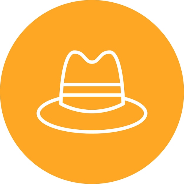 Ilustración del icono vectorial del sombrero del conjunto de iconos de ropa