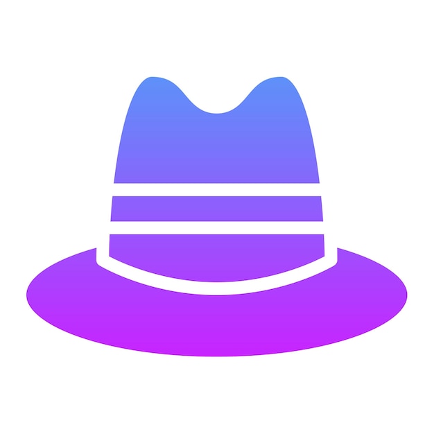 Ilustración del icono vectorial del sombrero del conjunto de iconos de ropa