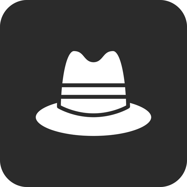 Ilustración del icono vectorial del sombrero del conjunto de iconos de ropa