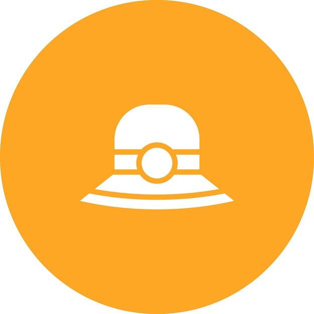 Ilustración del icono vectorial del sombrero del conjunto de iconos de verano