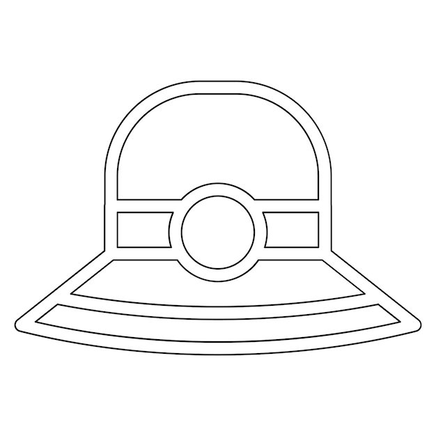 Ilustración del icono vectorial del sombrero del conjunto de iconos de verano