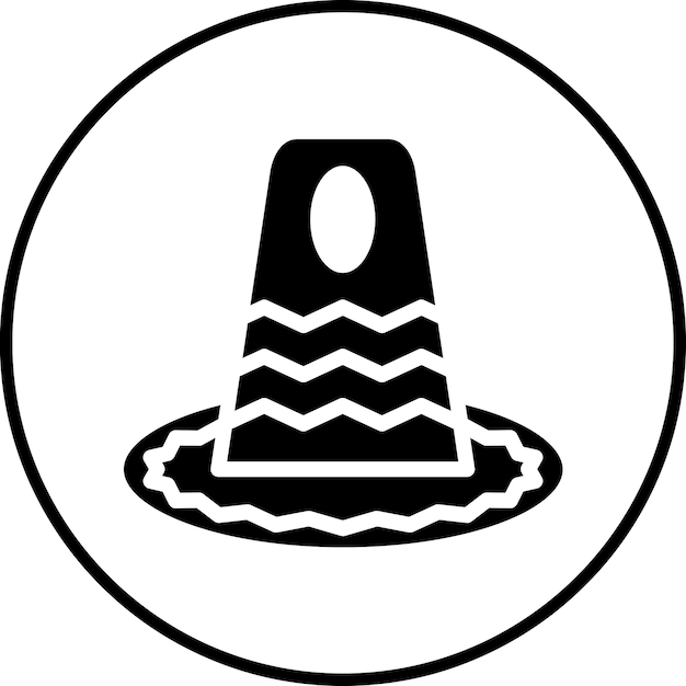Ilustración del icono vectorial del sombrero de otoño del conjunto de iconos de otoño