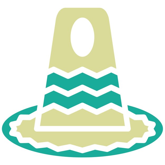 Ilustración del icono vectorial del sombrero de otoño del conjunto de iconos de otoño