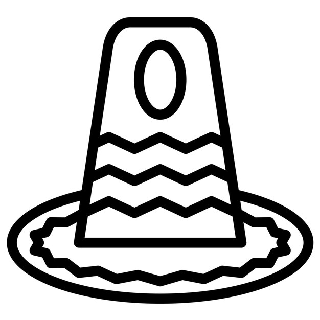 Ilustración del icono vectorial del sombrero de otoño del conjunto de iconos de otoño