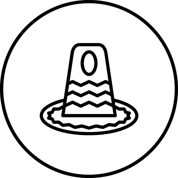 Ilustración del icono vectorial del sombrero de otoño del conjunto de iconos de otoño