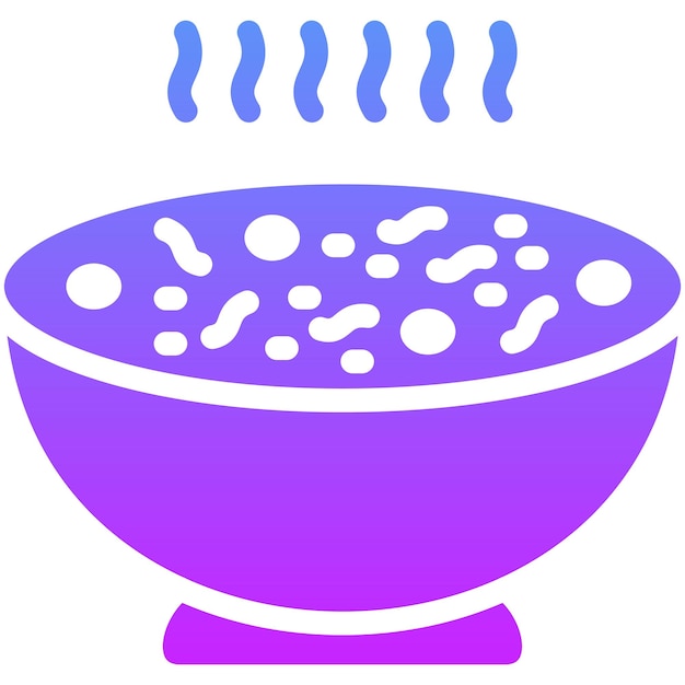 Ilustración del icono vectorial de sopa del conjunto de iconos de catering