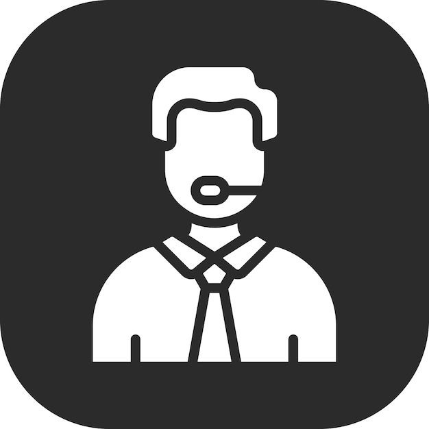 Ilustración del icono vectorial de soporte al cliente del conjunto de iconos de marketing