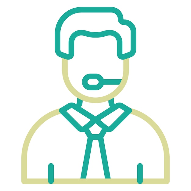 Ilustración del icono vectorial de soporte al cliente del conjunto de iconos de marketing