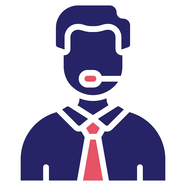 Ilustración del icono vectorial de soporte al cliente del conjunto de iconos de marketing