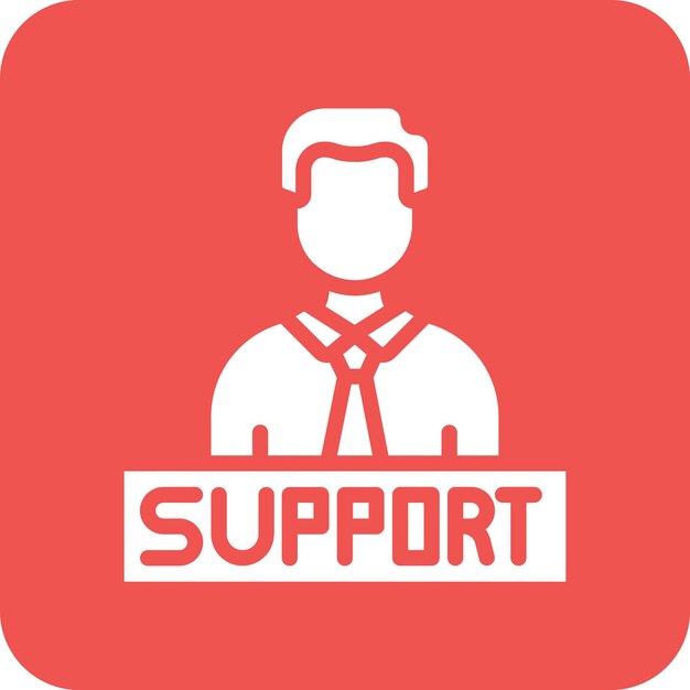 Ilustración del icono vectorial de soporte técnico del conjunto de iconos de marketing