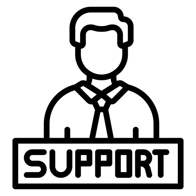 Ilustración del icono vectorial de soporte técnico del conjunto de iconos de marketing