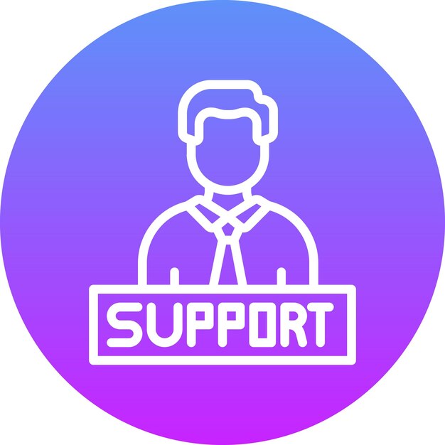 Ilustración del icono vectorial de soporte técnico del conjunto de iconos de marketing