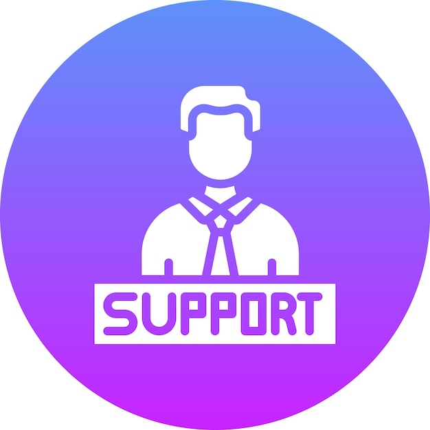 Ilustración del icono vectorial de soporte técnico del conjunto de iconos de marketing