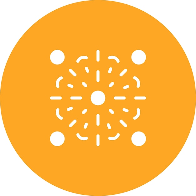 Ilustración del icono vectorial de Sparkler del conjunto de iconos del Año Nuevo