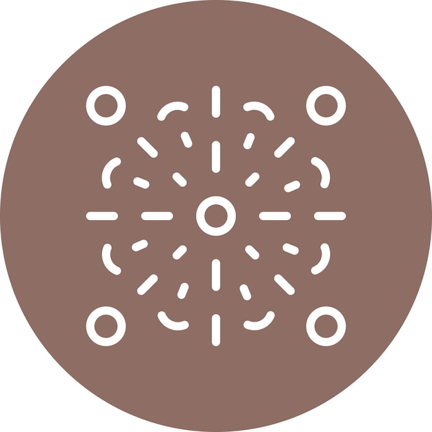 Ilustración del icono vectorial de Sparkler del conjunto de iconos del Año Nuevo