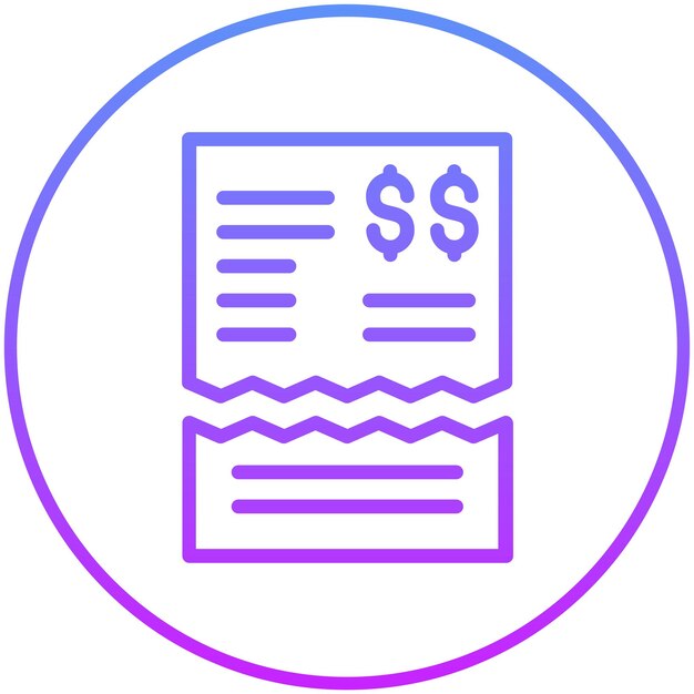 Ilustración del icono vectorial de Split Bills del conjunto de iconos de planificación de vacaciones