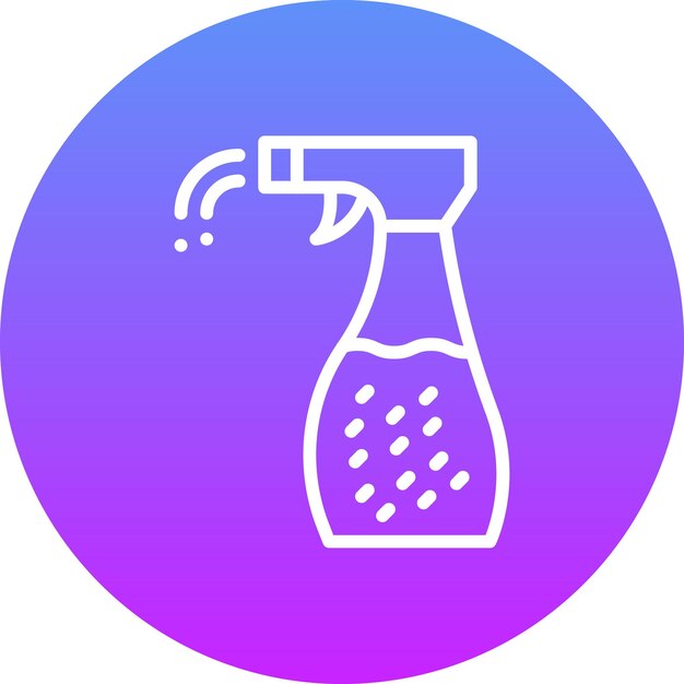 Ilustración del icono vectorial de spray de agua del conjunto de iconos del salón de peluquería