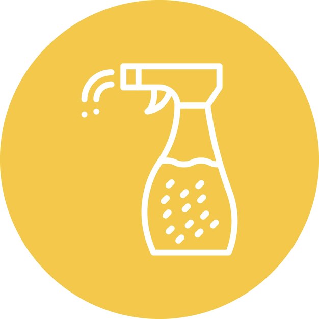 Ilustración del icono vectorial de spray de agua del conjunto de iconos del salón de peluquería