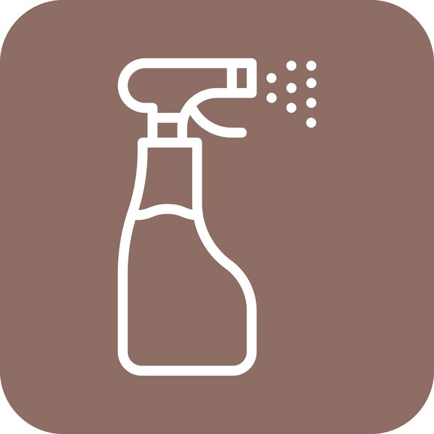 Ilustración del icono vectorial de spray para el cabello del conjunto de iconos del salón de peluquería