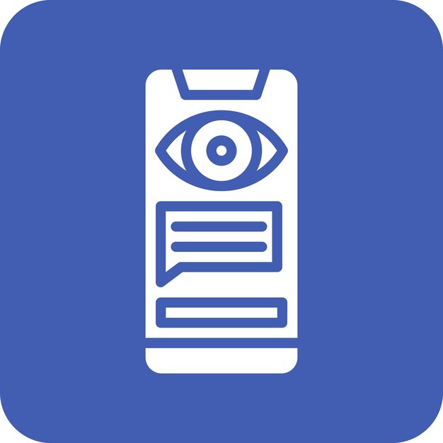 Ilustración del icono vectorial de spyware del conjunto de iconos de seguridad cibernética