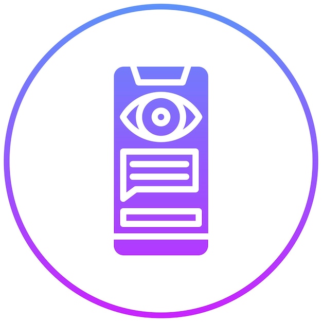 Ilustración del icono vectorial de spyware del conjunto de iconos de seguridad cibernética