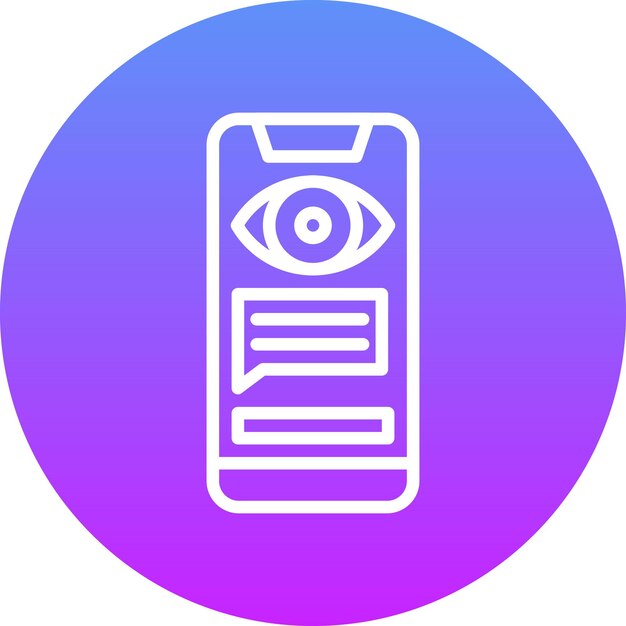Ilustración del icono vectorial de spyware del conjunto de iconos de seguridad cibernética